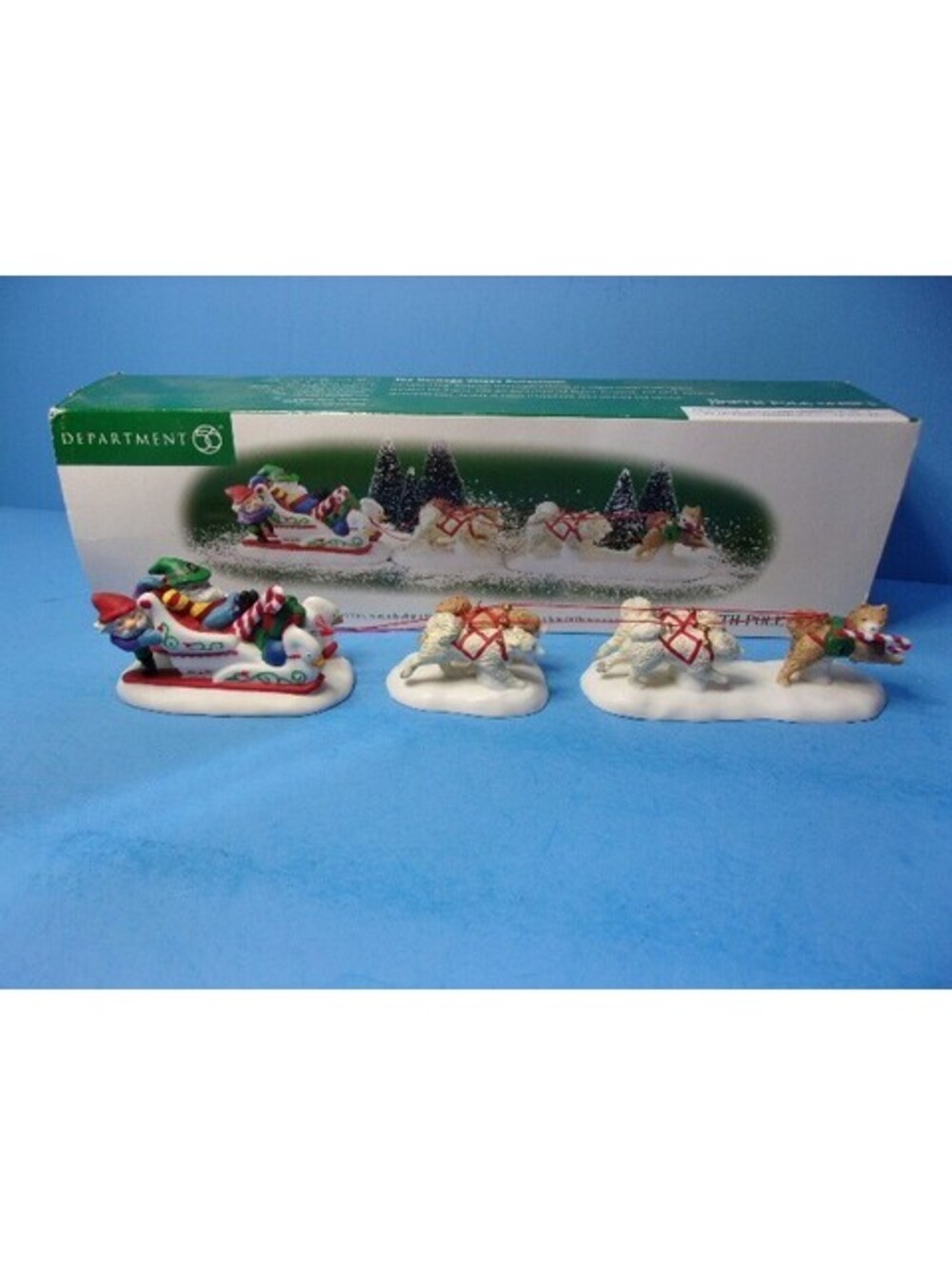 Dept 56 Canine Couriers #56709 North Pole Series Elves & Sled Dogs Retired IOB